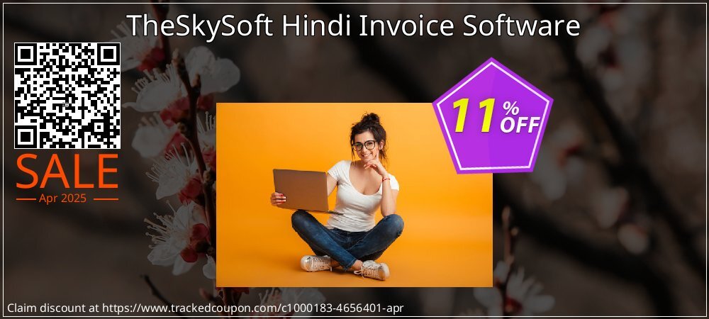 TheSkySoft Hindi Invoice Software coupon on World Party Day offering sales