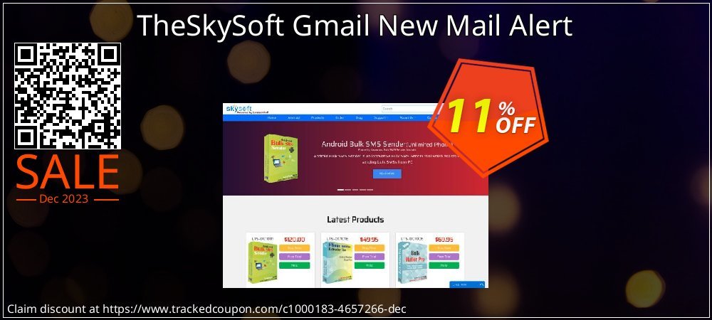 TheSkySoft Gmail New Mail Alert coupon on World Party Day super sale