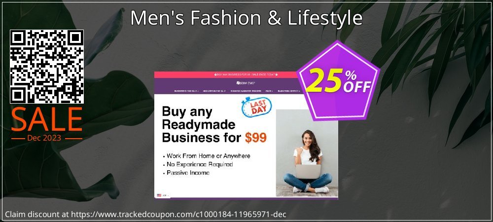 Men's Fashion & Lifestyle coupon on World Party Day deals