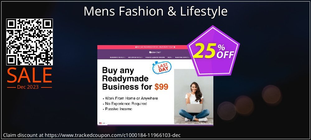 Get 25% OFF Mens Fashion & Lifestyle discounts