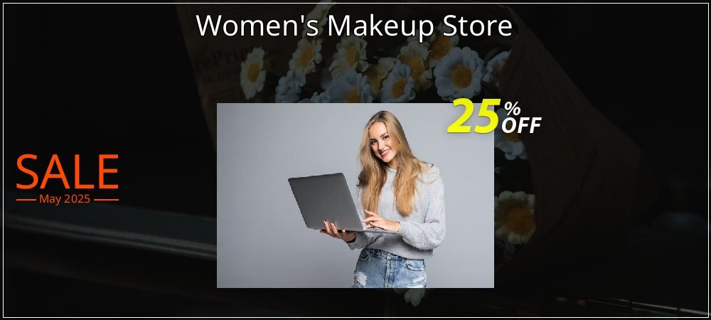 Women's Makeup Store coupon on April Fools' Day offering discount