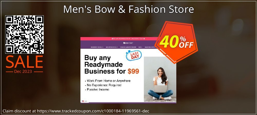 Men's Bow & Fashion Store coupon on World Party Day sales