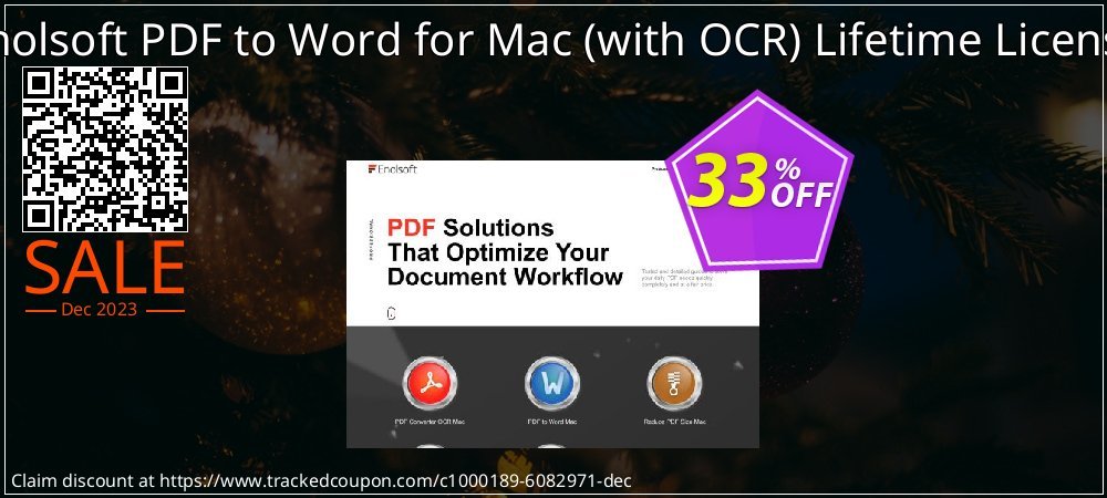 Enolsoft PDF to Word for Mac - with OCR Lifetime License coupon on World Party Day sales