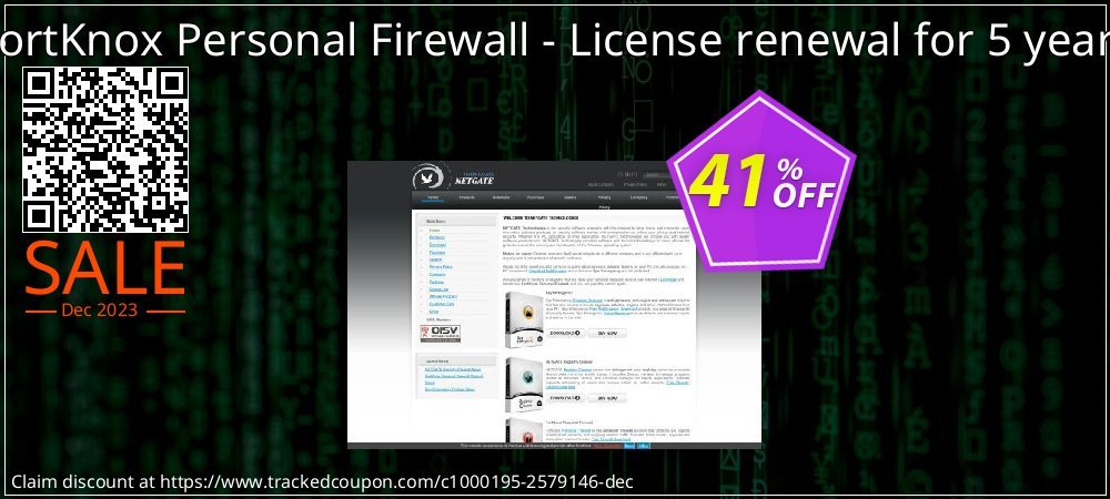 FortKnox Personal Firewall - License renewal for 5 years coupon on National Loyalty Day promotions