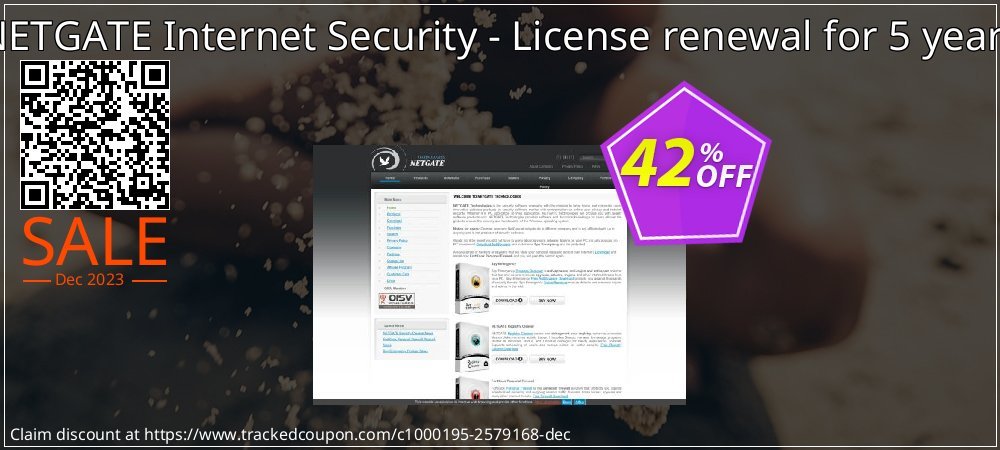 NETGATE Internet Security - License renewal for 5 years coupon on Easter Day offer