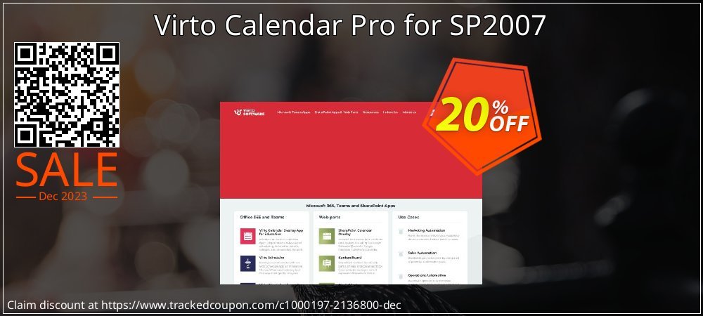 Virto Calendar Pro for SP2007 coupon on National Walking Day offering discount