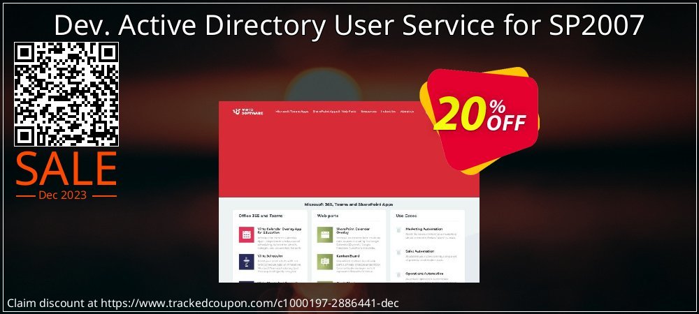 Dev. Active Directory User Service for SP2007 coupon on World Party Day promotions