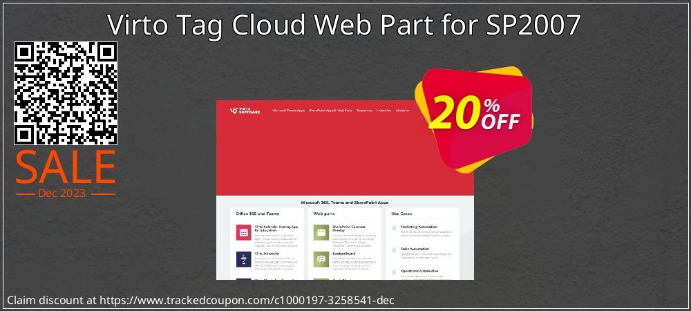 Virto Tag Cloud Web Part for SP2007 coupon on World Party Day discount