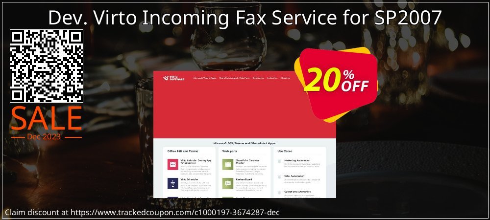 Dev. Virto Incoming Fax Service for SP2007 coupon on April Fools' Day discount