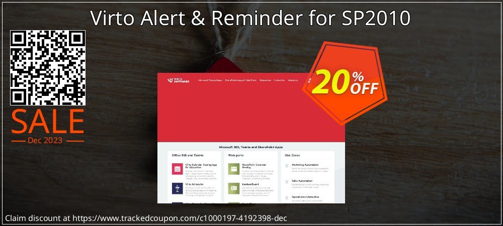 Virto Alert & Reminder for SP2010 coupon on Easter Day offer