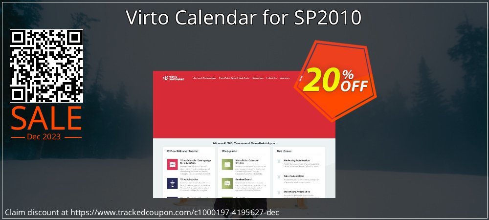 Virto Calendar for SP2010 coupon on April Fools Day promotions