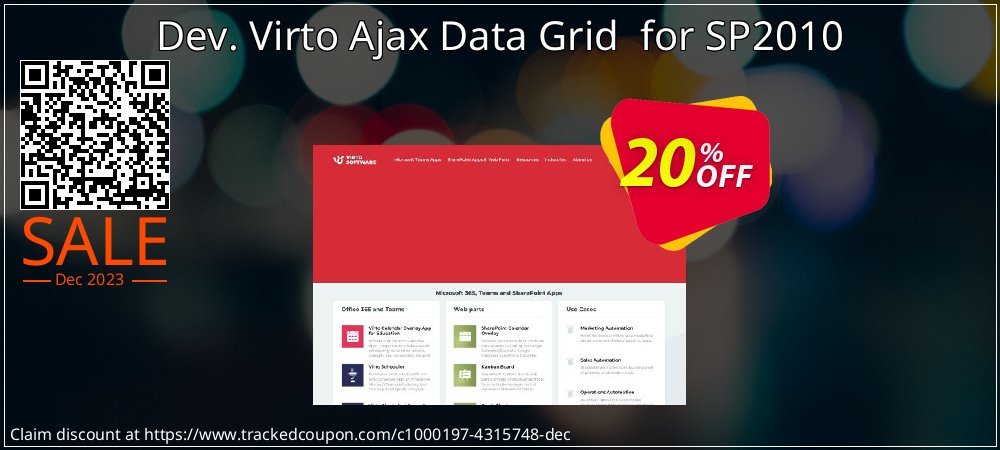 Dev. Virto Ajax Data Grid  for SP2010 coupon on Virtual Vacation Day super sale