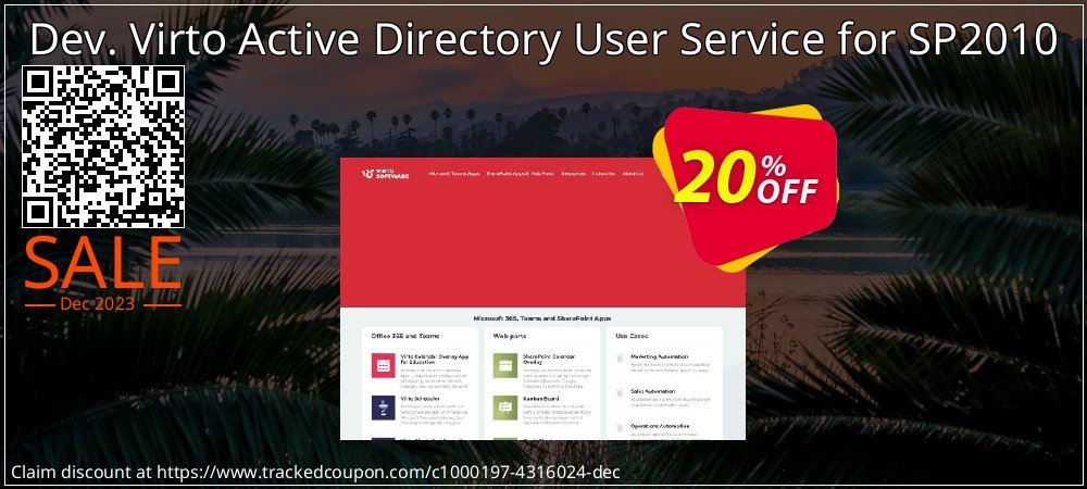 Get 20% OFF Dev. Virto Active Directory User Service for SP2010 offering sales