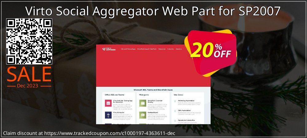 Virto Social Aggregator Web Part for SP2007 coupon on World Party Day promotions