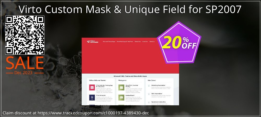 Virto Custom Mask & Unique Field for SP2007 coupon on National Walking Day super sale