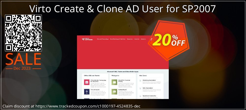 Virto Create & Clone AD User for SP2007 coupon on National Walking Day super sale