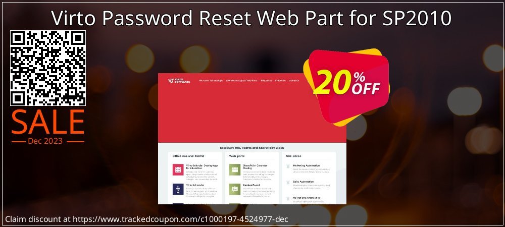 Virto Password Reset Web Part for SP2010 coupon on April Fools Day discount