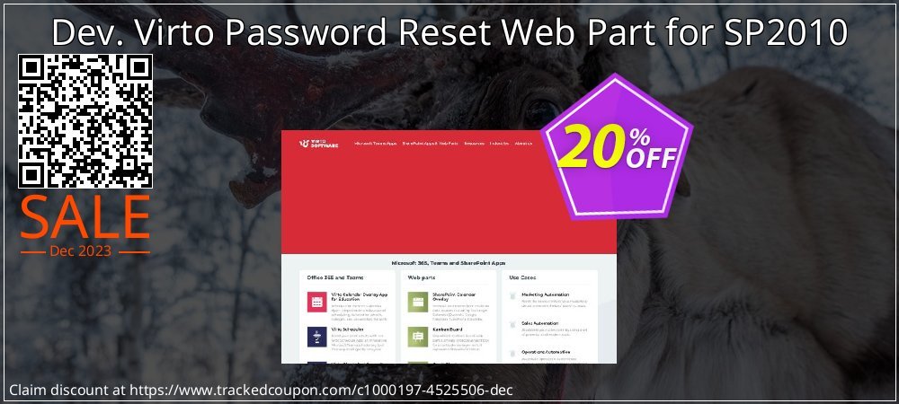 Dev. Virto Password Reset Web Part for SP2010 coupon on World Party Day offer