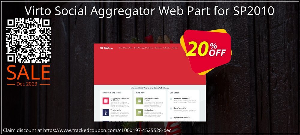 Virto Social Aggregator Web Part for SP2010 coupon on Virtual Vacation Day offering sales