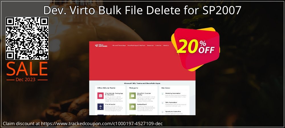 Dev. Virto Bulk File Delete for SP2007 coupon on April Fools' Day offer