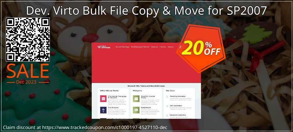 Dev. Virto Bulk File Copy & Move for SP2007 coupon on National Walking Day offering discount