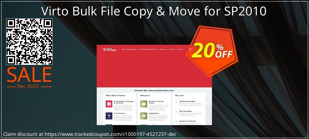 Virto Bulk File Copy & Move for SP2010 coupon on April Fools' Day offering sales