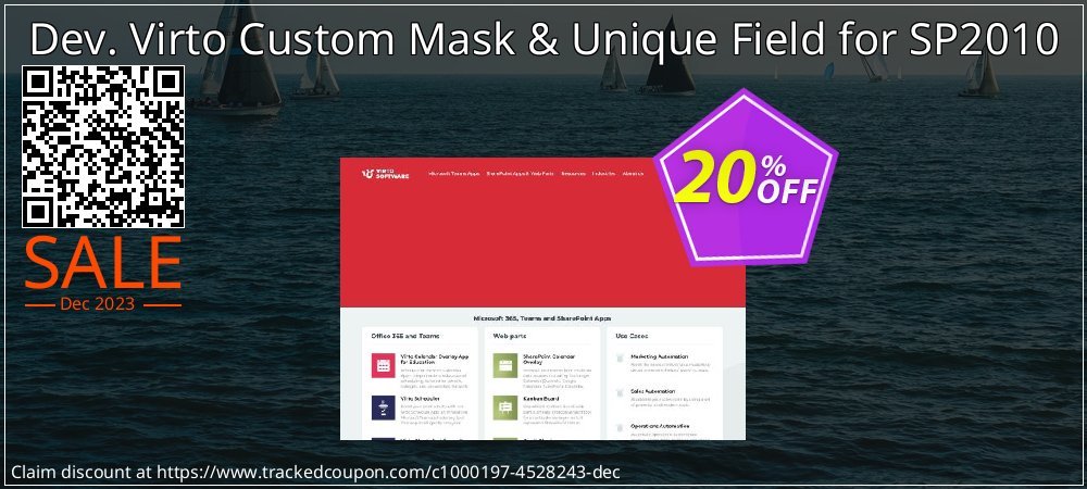 Dev. Virto Custom Mask & Unique Field for SP2010 coupon on Virtual Vacation Day offer