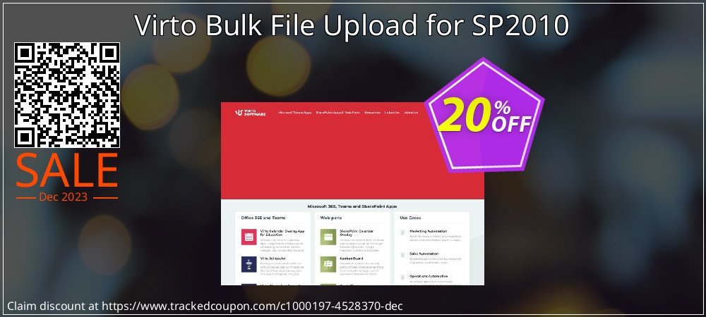 Virto Bulk File Upload for SP2010 coupon on National Walking Day offering discount