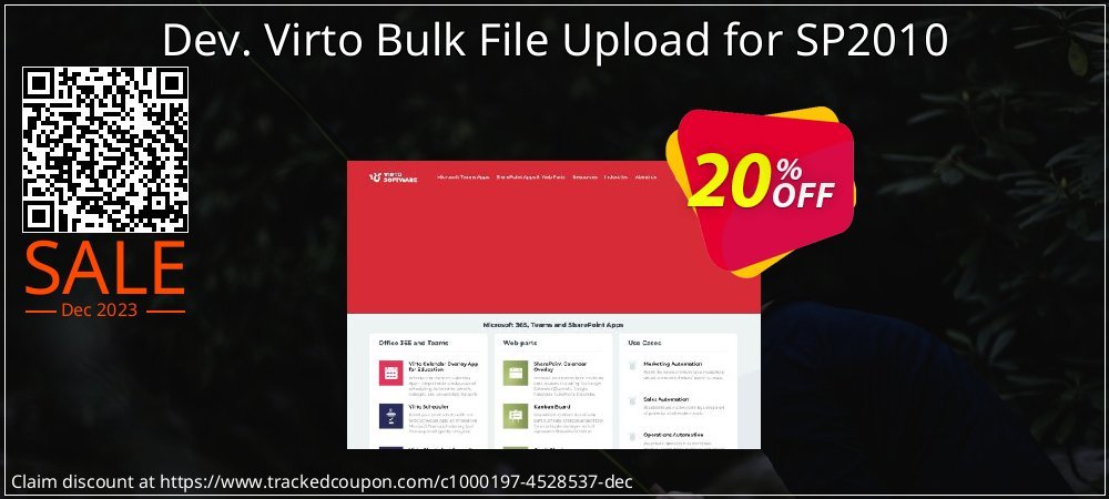 Dev. Virto Bulk File Upload for SP2010 coupon on April Fools Day promotions
