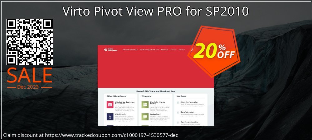 Virto Pivot View PRO for SP2010 coupon on April Fools Day offering sales