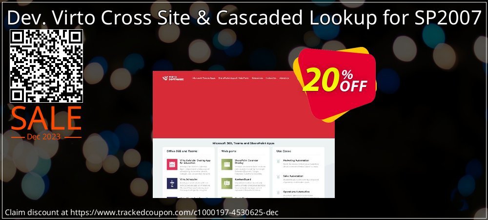 Dev. Virto Cross Site & Cascaded Lookup for SP2007 coupon on National Walking Day sales