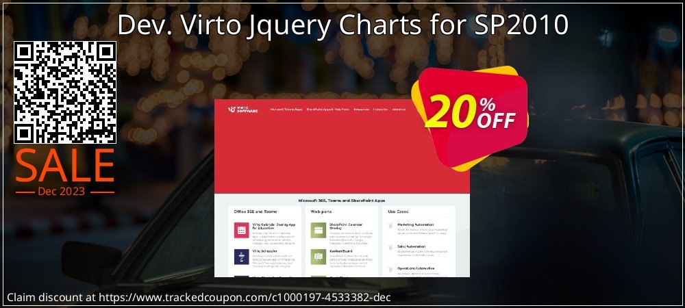 Dev. Virto Jquery Charts for SP2010 coupon on April Fools' Day discount
