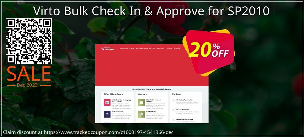 Virto Bulk Check In & Approve for SP2010 coupon on World Party Day offering discount