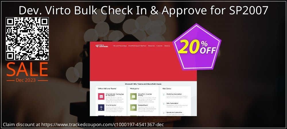 Dev. Virto Bulk Check In & Approve for SP2007 coupon on April Fools' Day offering sales
