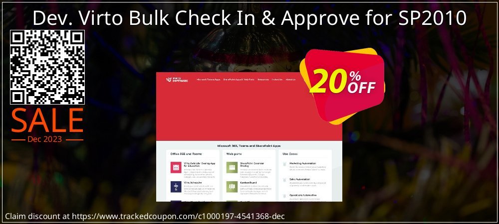 Dev. Virto Bulk Check In & Approve for SP2010 coupon on Easter Day super sale