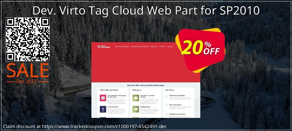 Dev. Virto Tag Cloud Web Part for SP2010 coupon on World Party Day offering discount