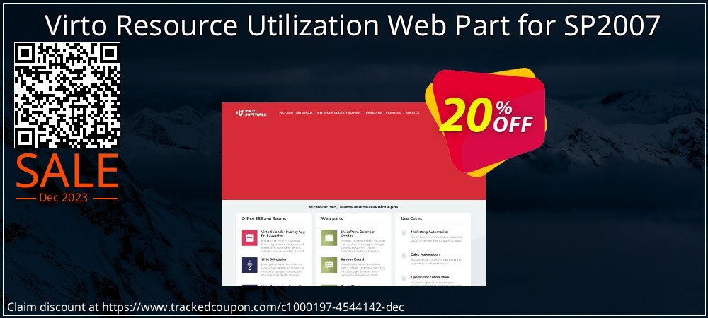 Virto Resource Utilization Web Part for SP2007 coupon on April Fools' Day promotions