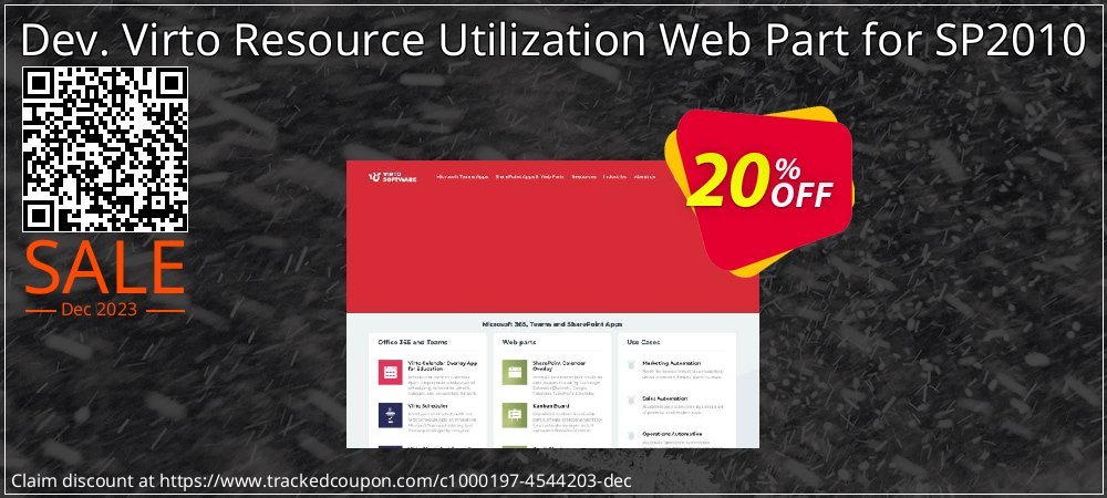 Dev. Virto Resource Utilization Web Part for SP2010 coupon on Easter Day super sale