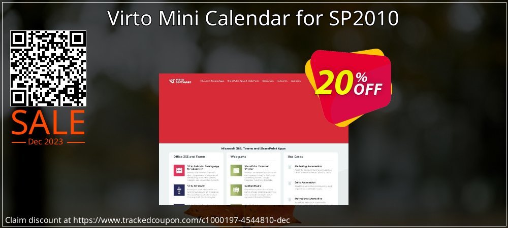Virto Mini Calendar for SP2010 coupon on National Walking Day deals