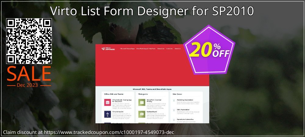 Virto List Form Designer for SP2010 coupon on Easter Day discounts