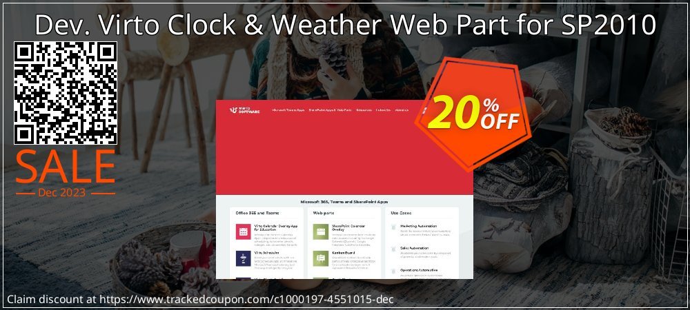 Dev. Virto Clock & Weather Web Part for SP2010 coupon on National Walking Day offering sales