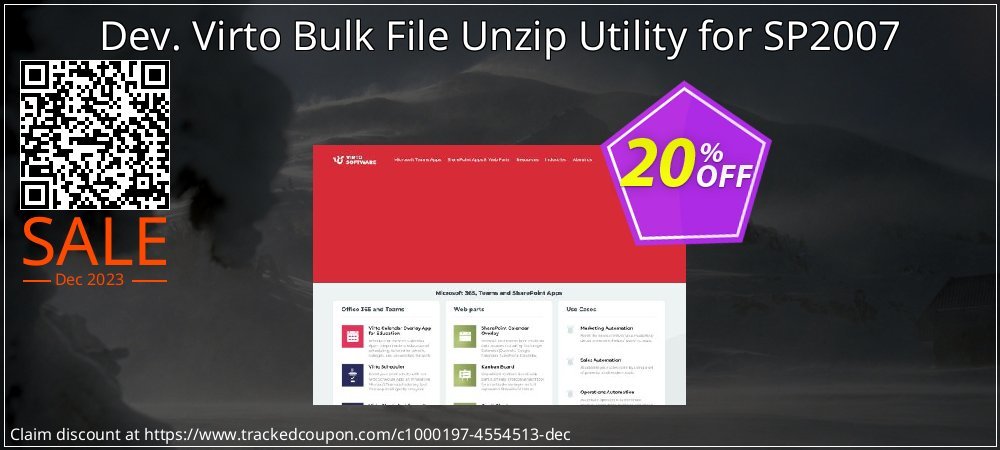 Dev. Virto Bulk File Unzip Utility for SP2007 coupon on Easter Day offer
