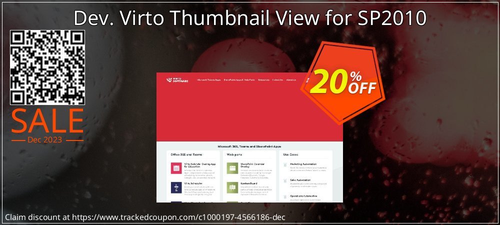 Dev. Virto Thumbnail View for SP2010 coupon on World Party Day offer