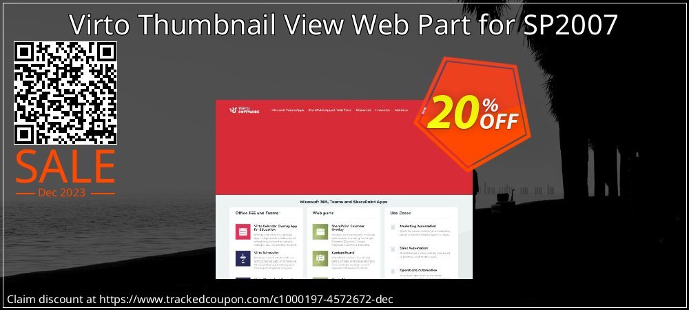 Virto Thumbnail View Web Part for SP2007 coupon on April Fools' Day promotions