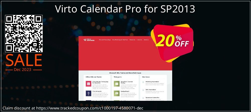 Virto Calendar Pro for SP2013 coupon on Palm Sunday promotions