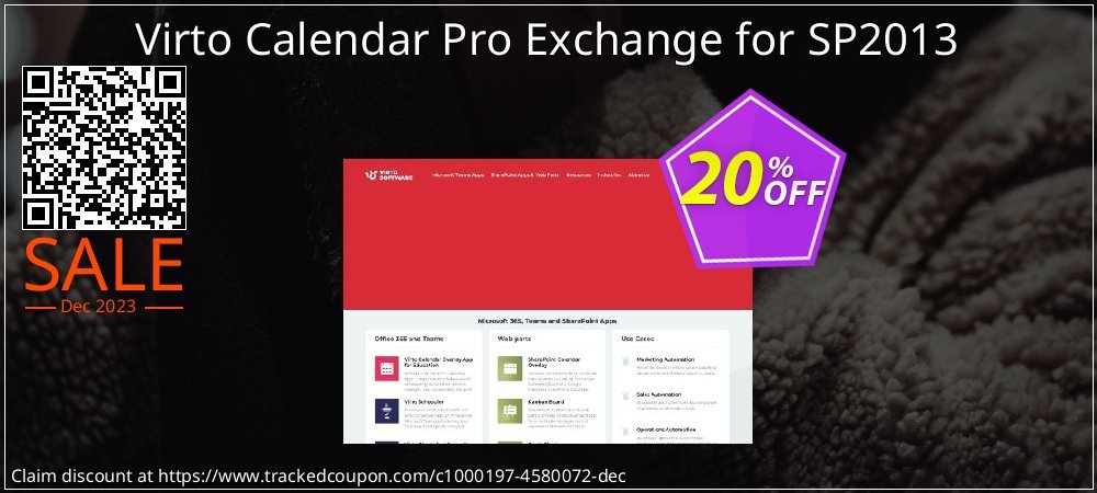 Virto Calendar Pro Exchange for SP2013 coupon on April Fools Day sales