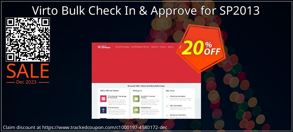 Virto Bulk Check In & Approve for SP2013 coupon on Working Day discount