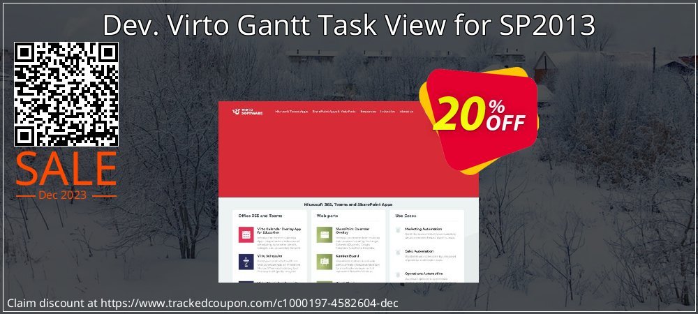 Dev. Virto Gantt Task View for SP2013 coupon on April Fools' Day discount