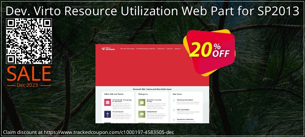 Get 20% OFF Dev. Virto Resource Utilization Web Part for SP2013 promo sales