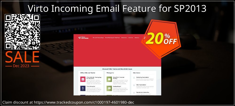 Virto Incoming Email Feature for SP2013 coupon on World Backup Day offer